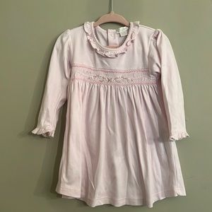 Kissy kissy smocked long sleeve dress